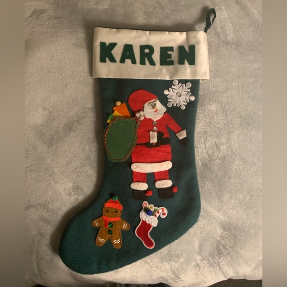 Vintage Velvet 3D Handmade Christmas Stocking - Picture 1 of 7